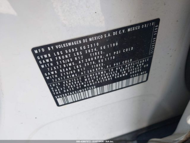 2018 VOLKSWAGEN TIGUAN 3VV2B7AX3JM207330 Photo 8