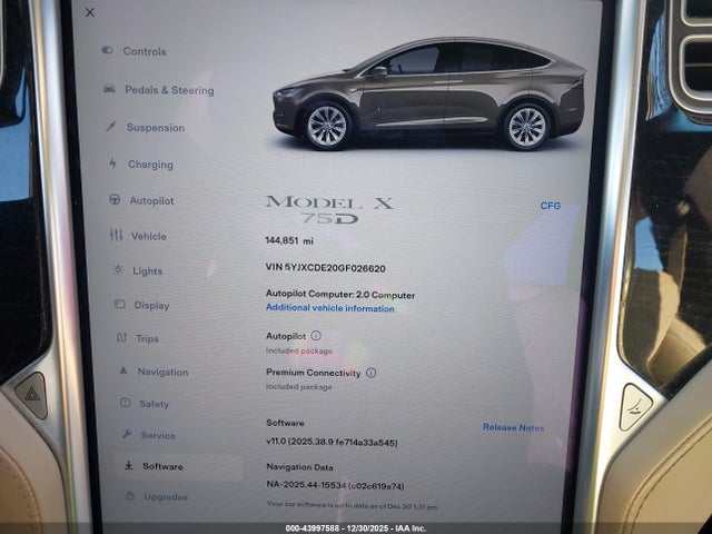 2016 TESLA MODEL X 5YJXCDE20GF026620 Photo 6