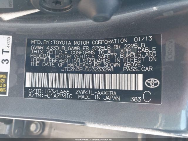 2013 TOYOTA PRIUS V JTDZN3EU5D3233298 Photo 8