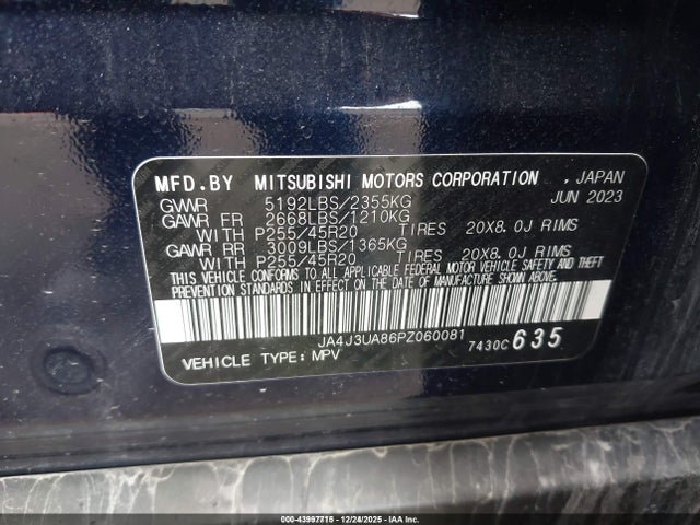 2023 MITSUBISHI OUTLANDER JA4J3UA86PZ060081 Photo 8
