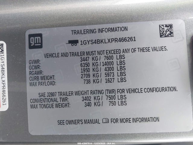 2023 CADILLAC ESCALADE 1GYS4BKLXPR466261 Photo 8