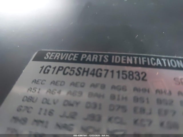1G1PC5SH4G7115832 Chevrolet Cruze Limited Ls Auto