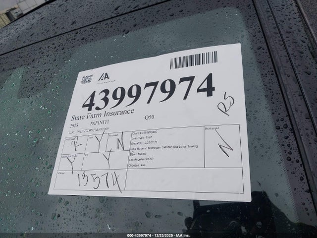 JN1FV7DP3PM570169 Infiniti Q50 Red Sport 400