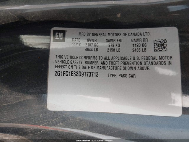 2013 CHEVROLET CAMARO 2G1FC1E32D9173713 Photo 8