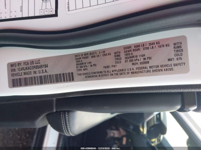 2024 JEEP GRAND CHEROKEE L 1C4RJKAG3R8549184 Photo 8