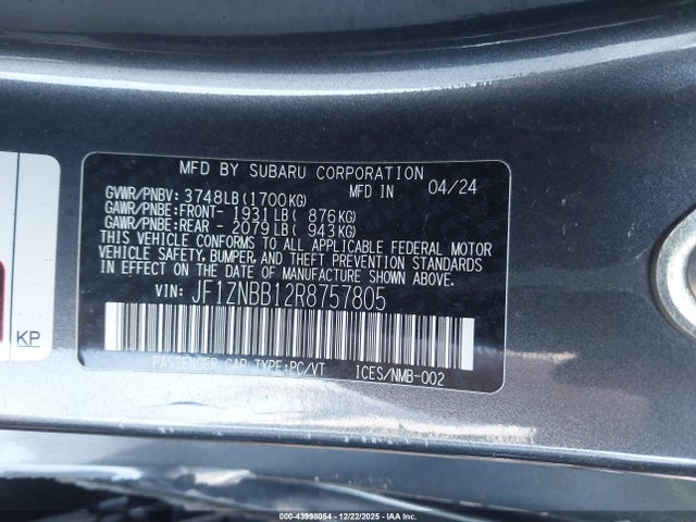 2024 TOYOTA GR86 JF1ZNBB12R8757805 Photo 8