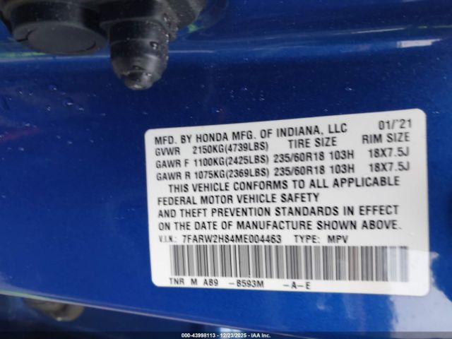 2021 HONDA CR-V 7FARW2H84ME004463 Photo 8