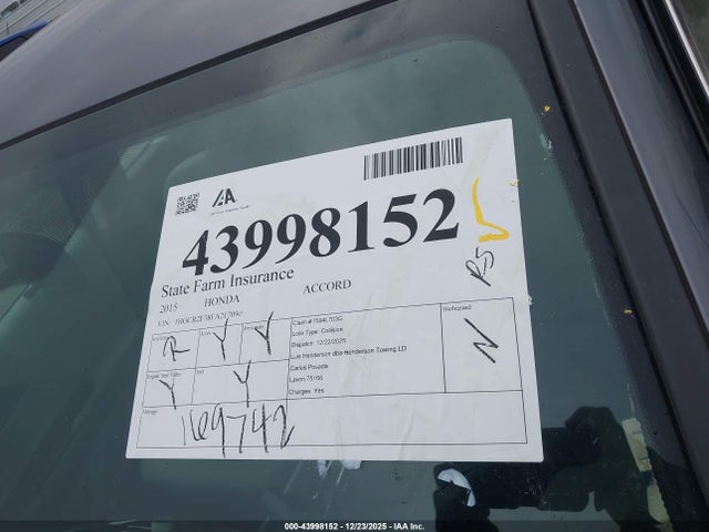 Honda ACCORD LX 2015 1HGCR2F38FA217090 Image 18