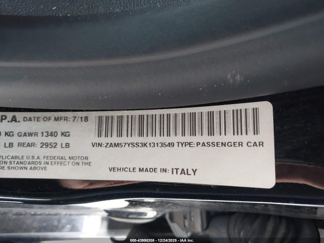 2019 MASERATI GHIBLI ZAM57YSS3K1313549 Photo 8