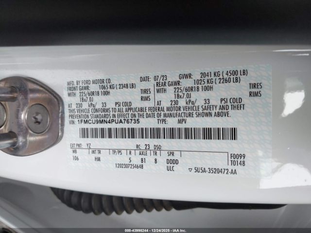 2023 FORD ESCAPE 1FMCU9MN4PUA76735 Photo 8