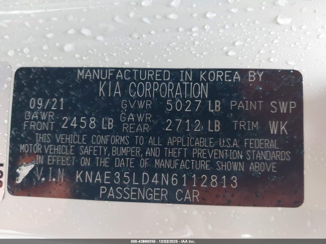 KIA Stinger Gt-line 2022 KNAE35LD4N6112813 Image 9