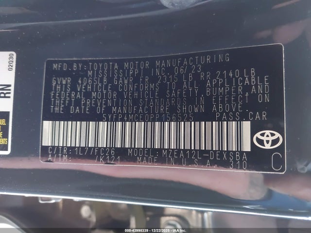 2023 TOYOTA COROLLA 5YFP4MCE0PP156525 Photo 8