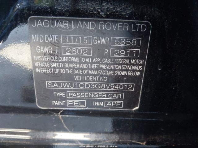 2016 JAGUAR XJ SAJWJ1CD3G8V94012 Photo 8