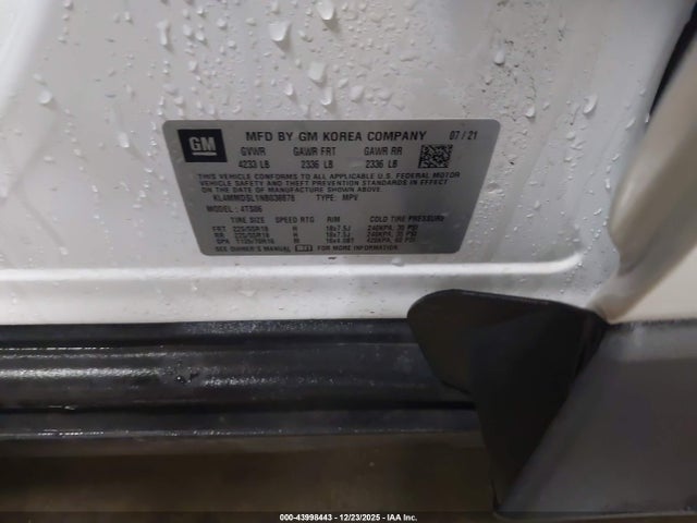 KL4MMDSL1NB038878 Buick Encore Gx Fwd Select