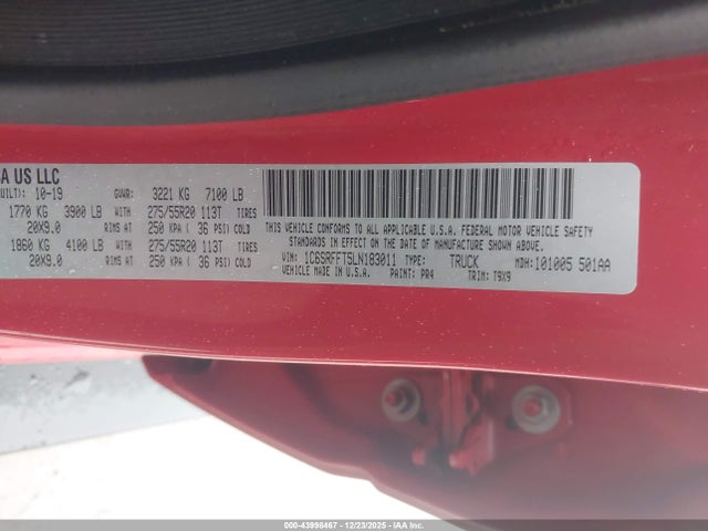 2020 RAM 1500 1C6SRFFT5LN183011 Photo 8