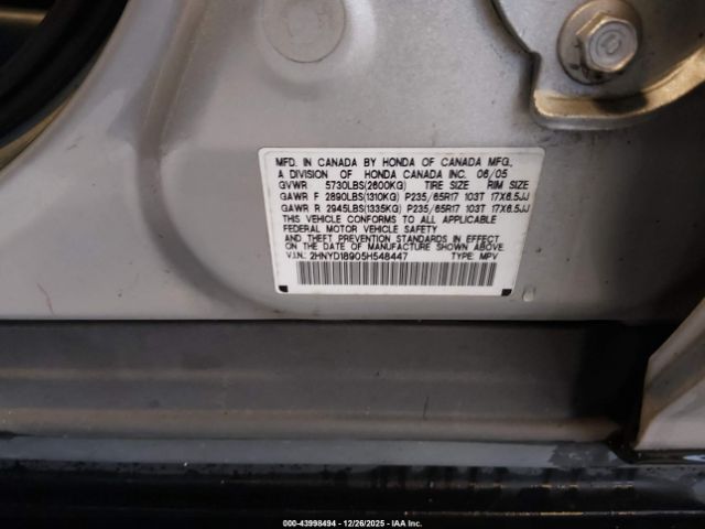 2005 ACURA MDX 2HNYD18905H548447 Photo 8