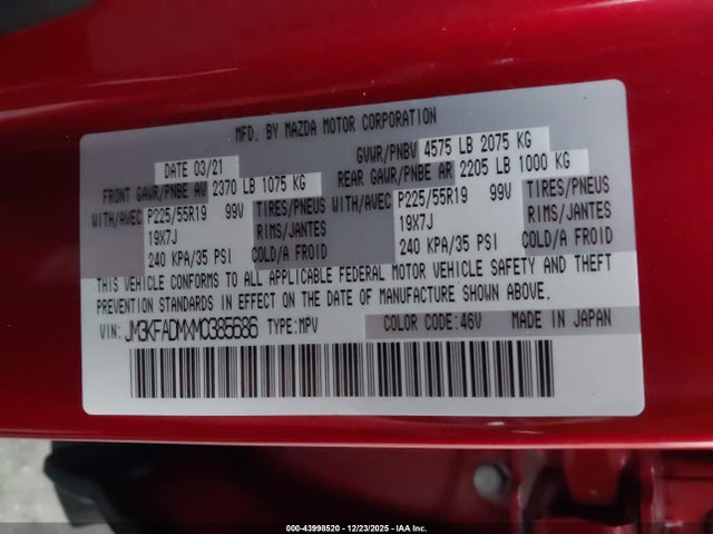 Mazda Cx-5 Grand Touring 2021 JM3KFADMXM0385686 Image 9