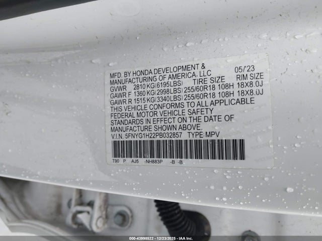 2023 HONDA PILOT 5FNYG1H22PB032857 Photo 8