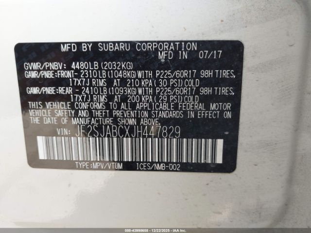 2018 SUBARU FORESTER JF2SJABCXJH447829 Photo 8