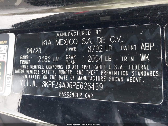 KIA Forte Lxs 2023 3KPF24AD6PE626439 Image 9