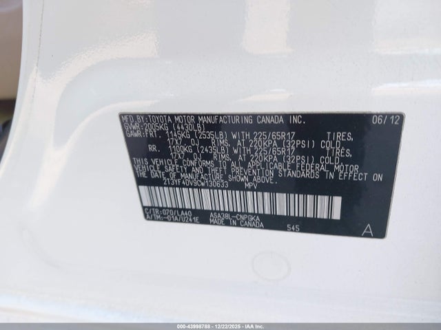 2012 TOYOTA RAV4 2T3YF4DV9CW130633 Photo 8