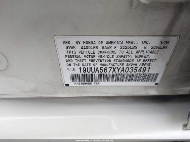 2000 ACURA TL 19UUA567XYA035491 Photo 8