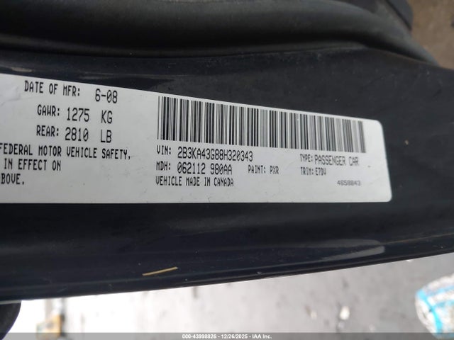 2008 DODGE CHARGER 2B3KA43G88H320343 Photo 8