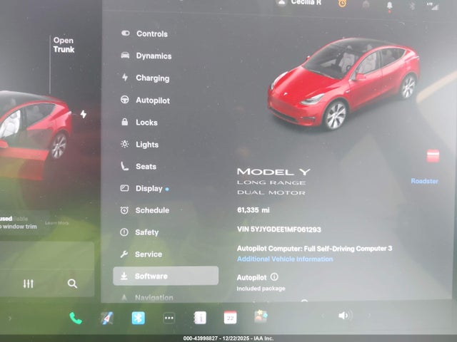 2021 TESLA MODEL Y 5YJYGDEE1MF061293 Photo 6