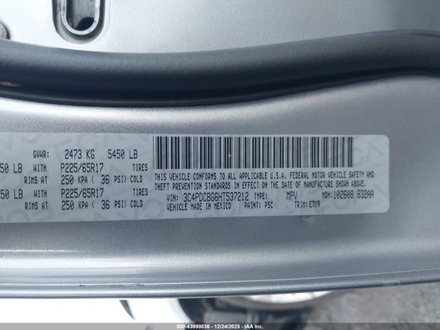 Dodge Journey Sxt 2017 3C4PDCBG6HT537212 Image 9