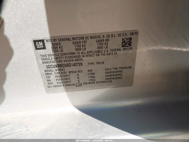 3GCUKREC6EG142729 Chevrolet Silverado 1500 1lt