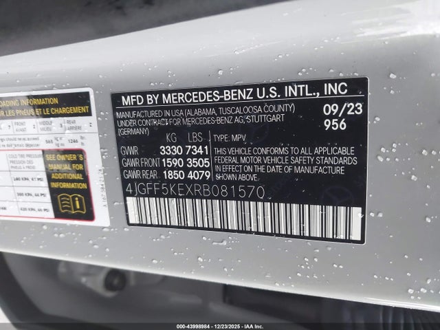 4JGFF5KEXRB081570 Mercedes-Benz Gls 450 4matic