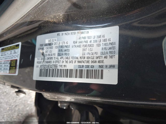 Mazda Cx-9 Grand Touring 2014 JM3TB2DV8E0437655 Image 9