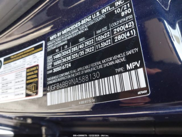 2022 MERCEDES-BENZ AMG GLE 53 4JGFB6BB9NA588130 Photo 8