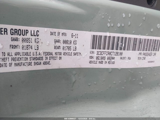 2012 FIAT 500 3C3CFFCR0CT128100 Photo 8