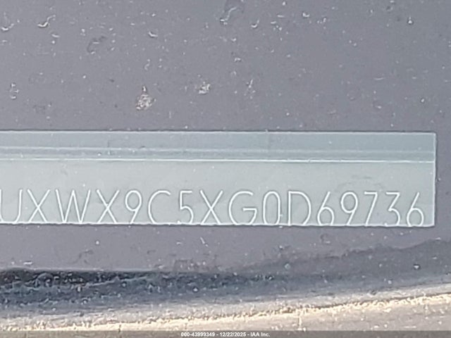 5UXWX9C5XG0D69736 BMW X3 Xdrive28i