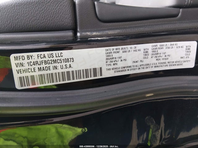 2021 JEEP GRAND CHEROKEE 1C4RJFBG2MC510873 Photo 8