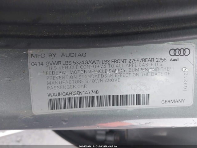 2014 AUDI A6 WAUHGAFC3EN147748 Photo 8
