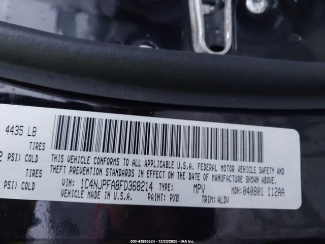Jeep Patriot High Altitude Edition 2015 1C4NJPFA8FD368214 Image 9