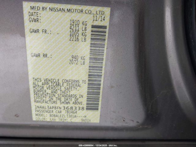 2015 NISSAN ALTIMA 1N4AL3AP8FN368338 Photo 8