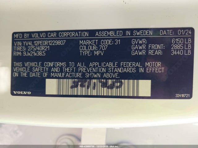 2024 VOLVO XC90 YV4L12PE0R1229807 Photo 8