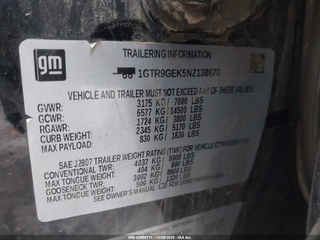 1GTR9GEK5NZ138670 GMC Sierra 1500 Limited 4wd Standard Box Elevation With 3vl