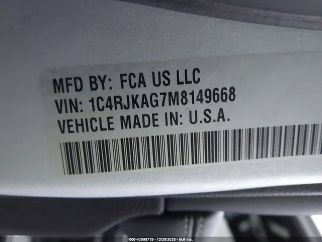 2021 JEEP GRAND CHEROKEE L 1C4RJKAG7M8149668 Photo 8