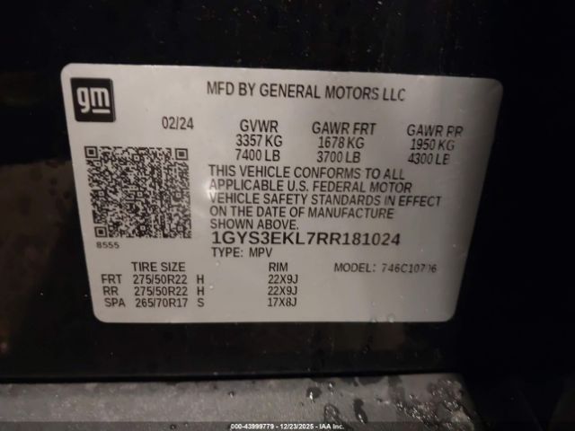 2024 CADILLAC ESCALADE 1GYS3EKL7RR181024 Photo 8