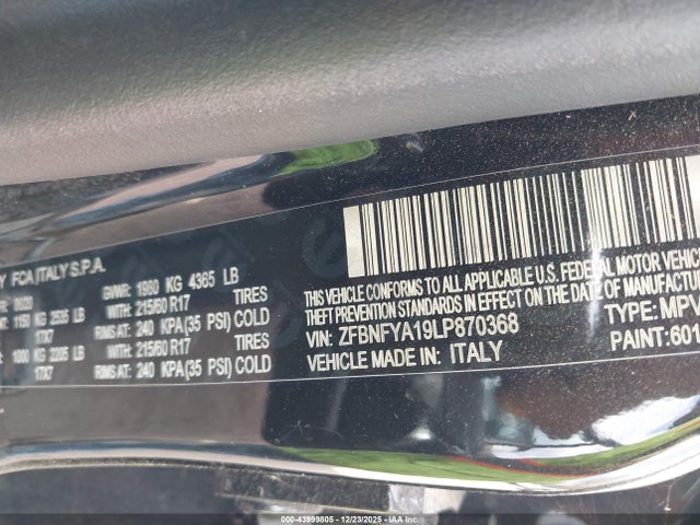 2020 FIAT 500X ZFBNFYA19LP870368 Photo 8