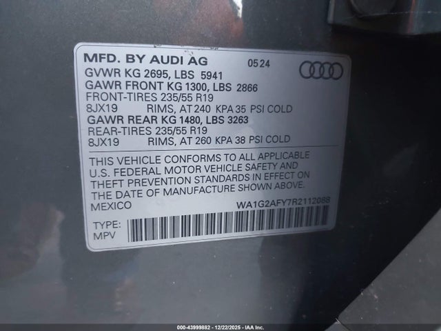 2024 AUDI Q5 WA1G2AFY7R2112088 Photo 8
