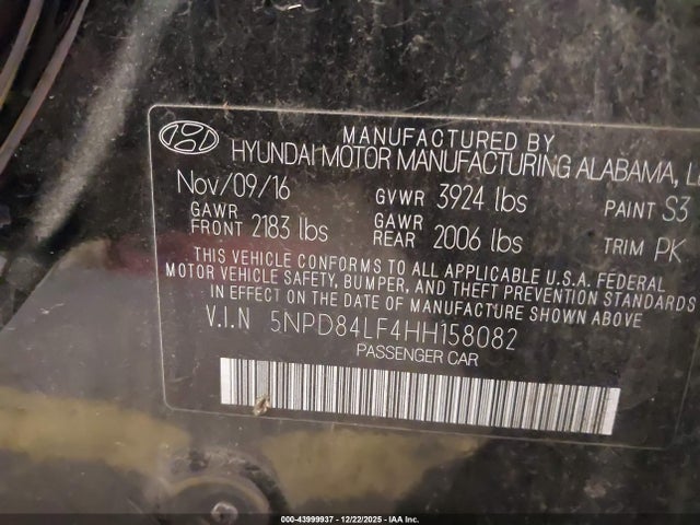 Hyundai ELANTRA SE 2017 5NPD84LF4HH158082 Image 9