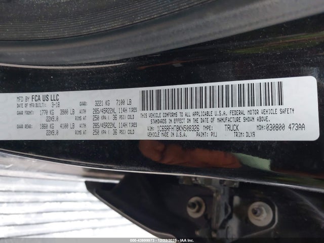 2019 RAM 1500 1C6SRFHT8KN508326 Photo 8