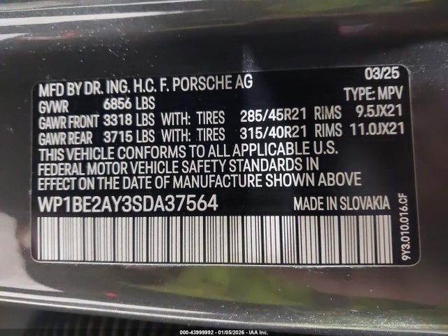 2025 PORSCHE CAYENNE E-HYBRID COUPE WP1BE2AY3SDA37564 Photo 8