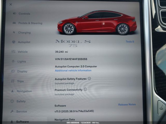 2017 TESLA MODEL S 5YJSA1E14HF205055 Photo 6