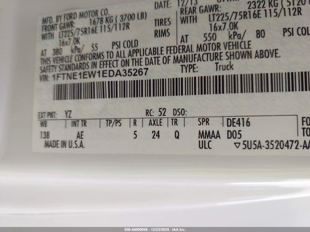 Ford E-150 Commercial 2014 1FTNE1EW1EDA35267 Image 9